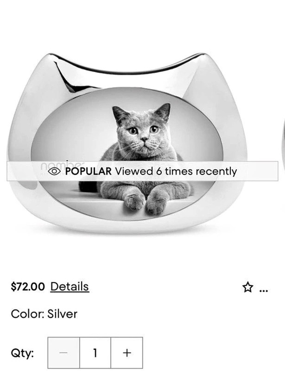 nambe Cat Picture Frame Silver